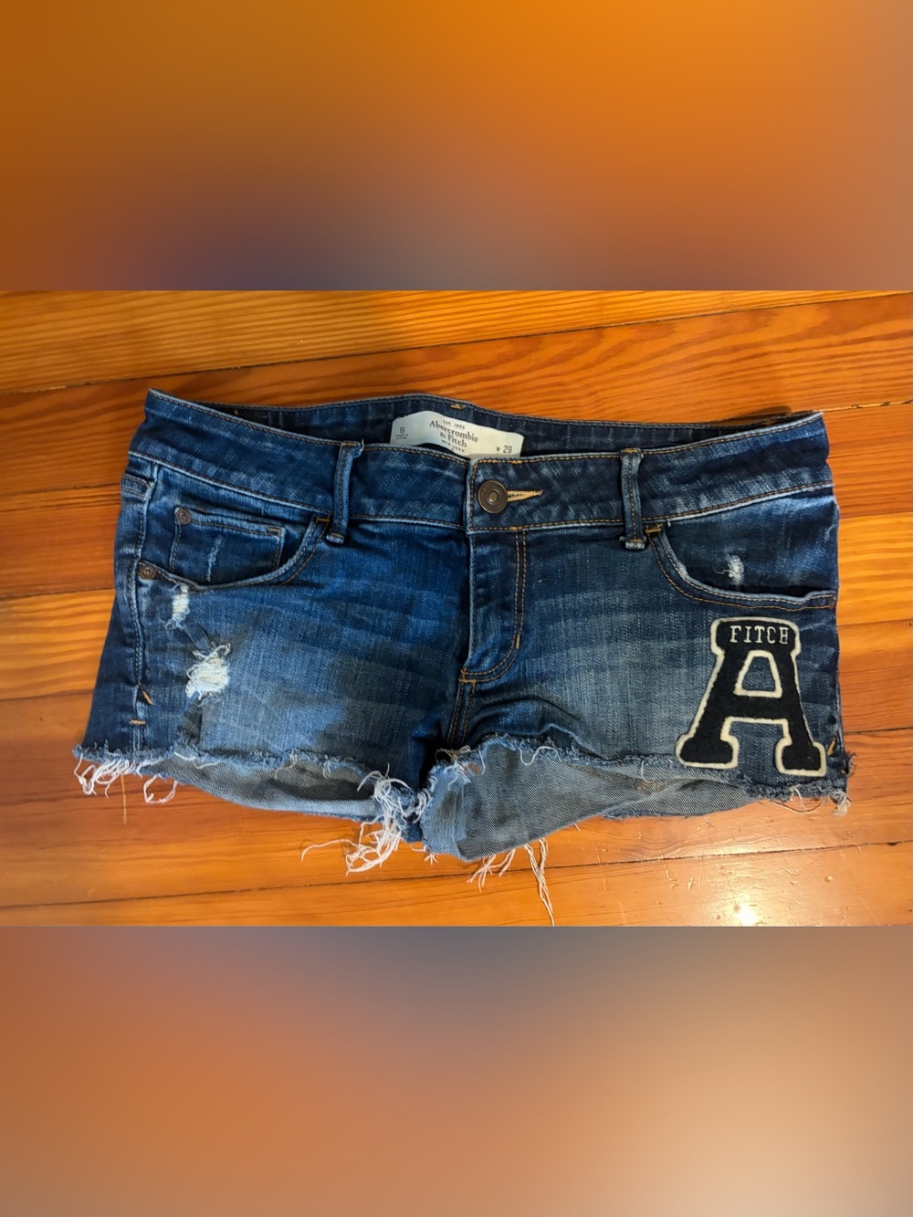 Vintage Abercrombie & Fitch Dark Blue Denim perfect stretch Shorts
